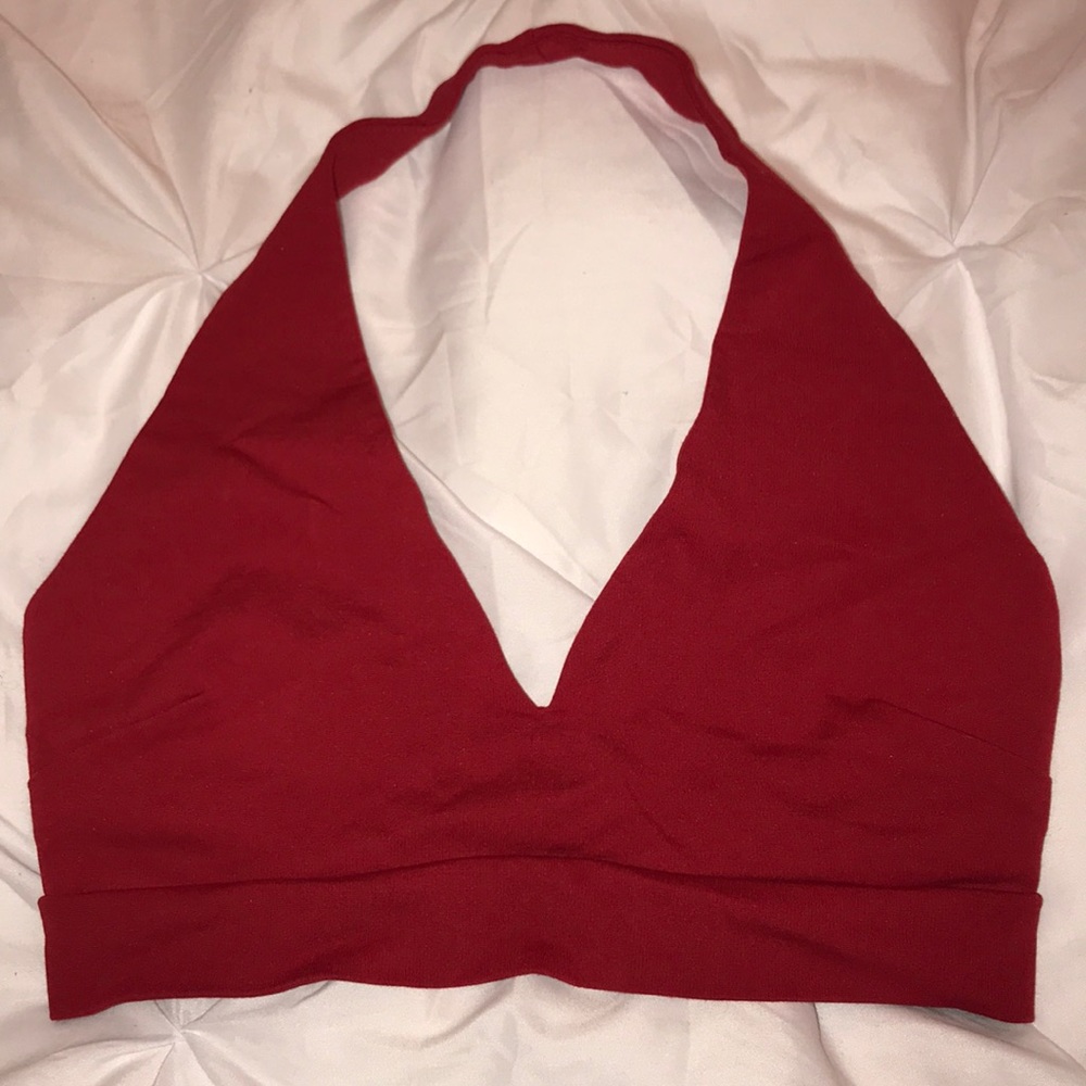 Red crop top